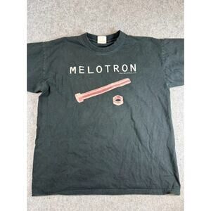 Vintage Y2K Melotron Band Concert Shirt Mens L Black Synth Pop Futurepop Merch